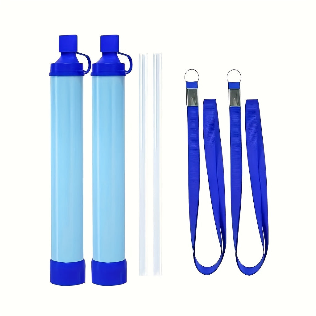 Paille filtrante personnelle, mini purificateur d'eau, équipement de survie pour la randonnée, le camping, les voyages et les situations d'urgence, paille de filtration portable éliminant les bactéries et les contaminants - Options par lot de 1, 2 et 4