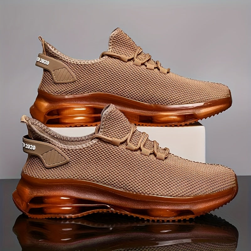 Baskets de running respirantes en maille pour homme avec semelle à coussin d'air – Chaussures de sport légères à lacets pour le trail, printemps et été, 4 coloris, pointures US 6,5–13