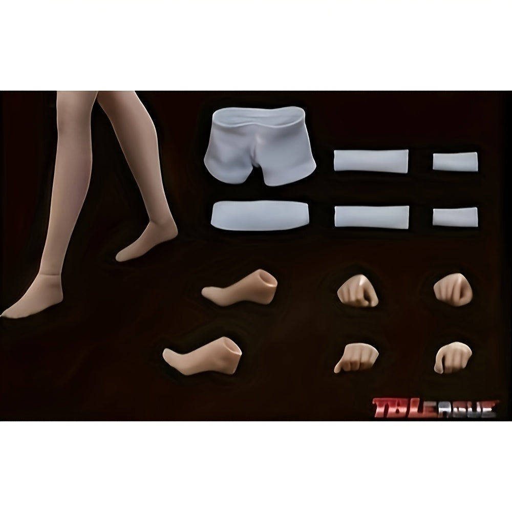 Figurine articulée TBLeague à l'échelle 1/12, corps féminin sans couture super flexible – Peau douce en silicone, bikini et tête sculptée inclus, figurine de collection articulée pour poupée personnalisée et art de figurine