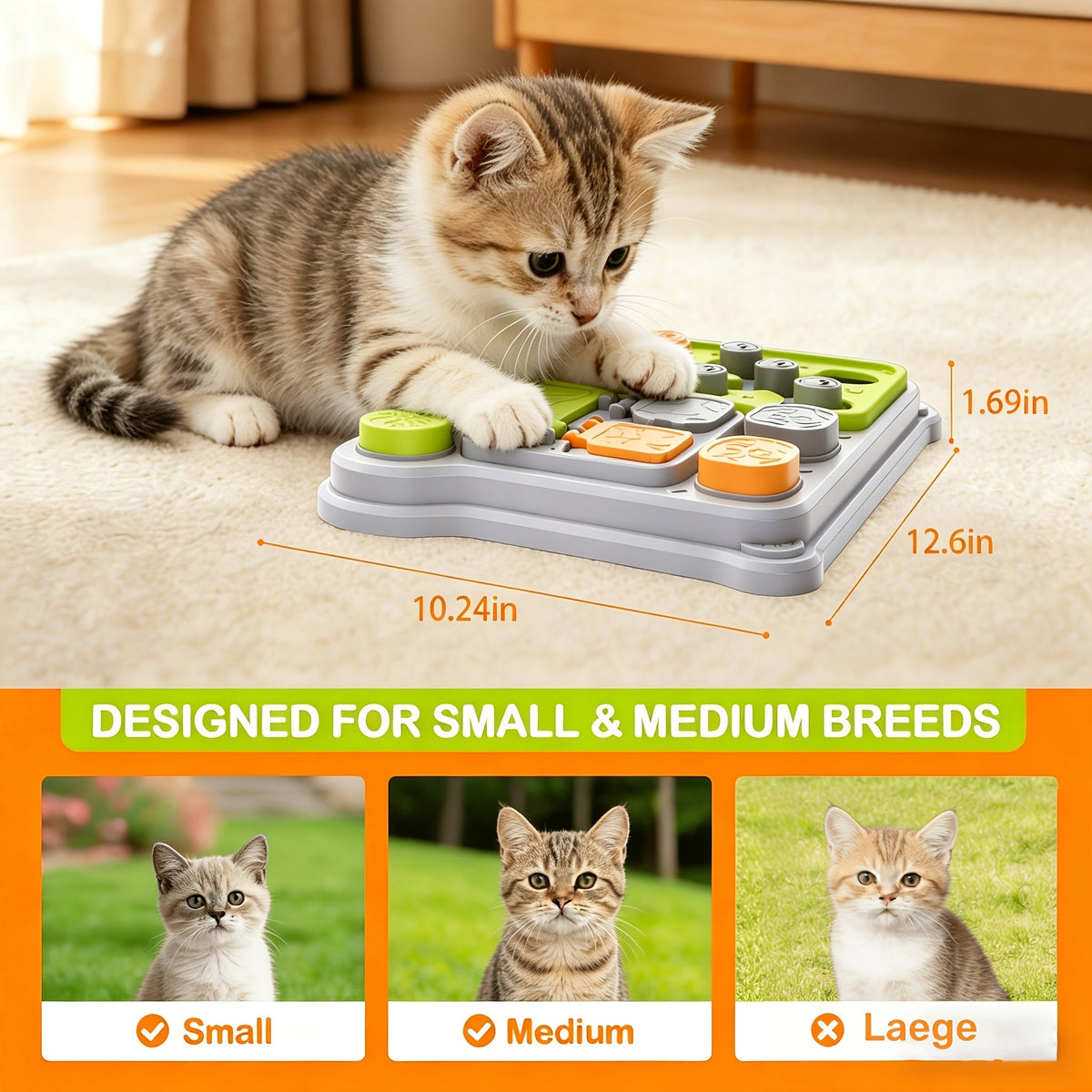 Gamelle ludique anti-glouton pour chat – Jouet interactif d'éveil et distributeur de nourriture lente, jeu d'enrichissement cognitif anti-ingestion rapide, accessoire 2-en-1 pour l'amusement et l'alimentation