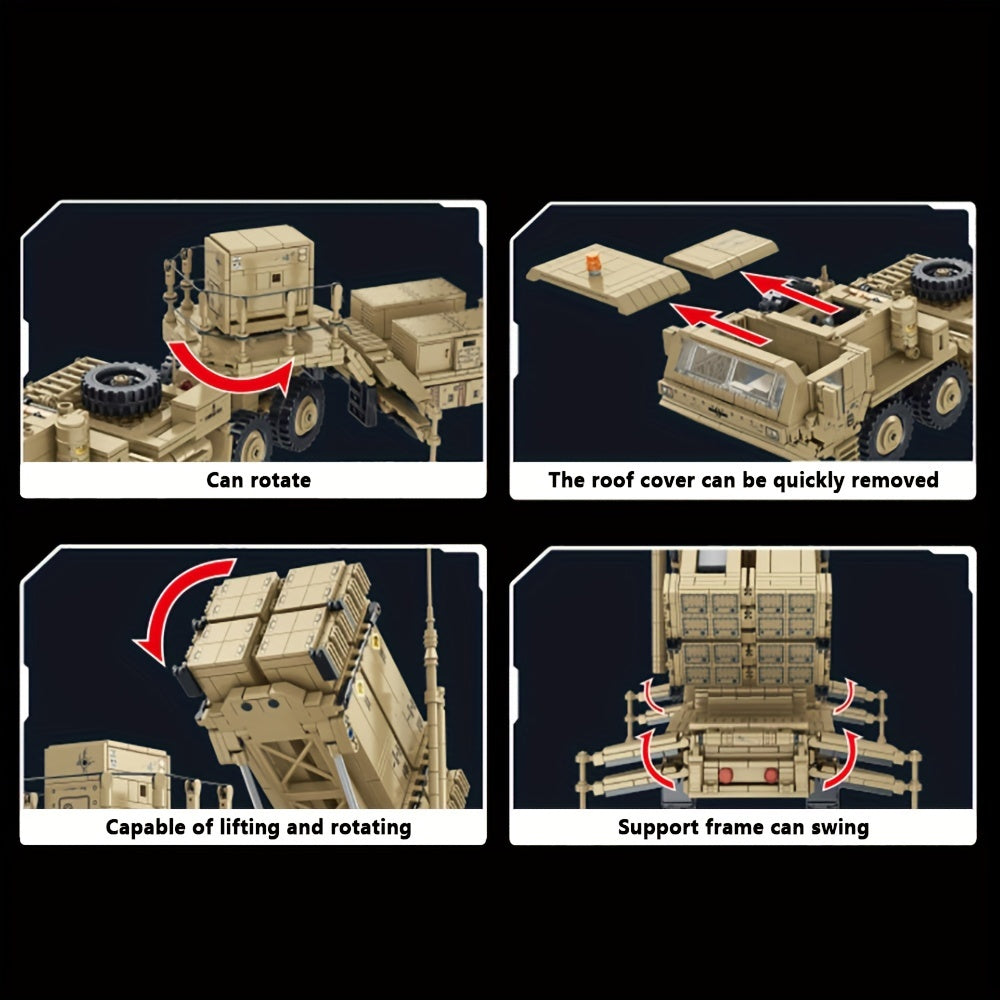 Set de construction de camion lance-missiles de 2566 pièces - Kit de briques pour modèle de véhicule militaire pour adultes, jouet de collection pour exposition, cadeau de loisir STEM pour hommes et adolescents | Ensemble de construction 628014