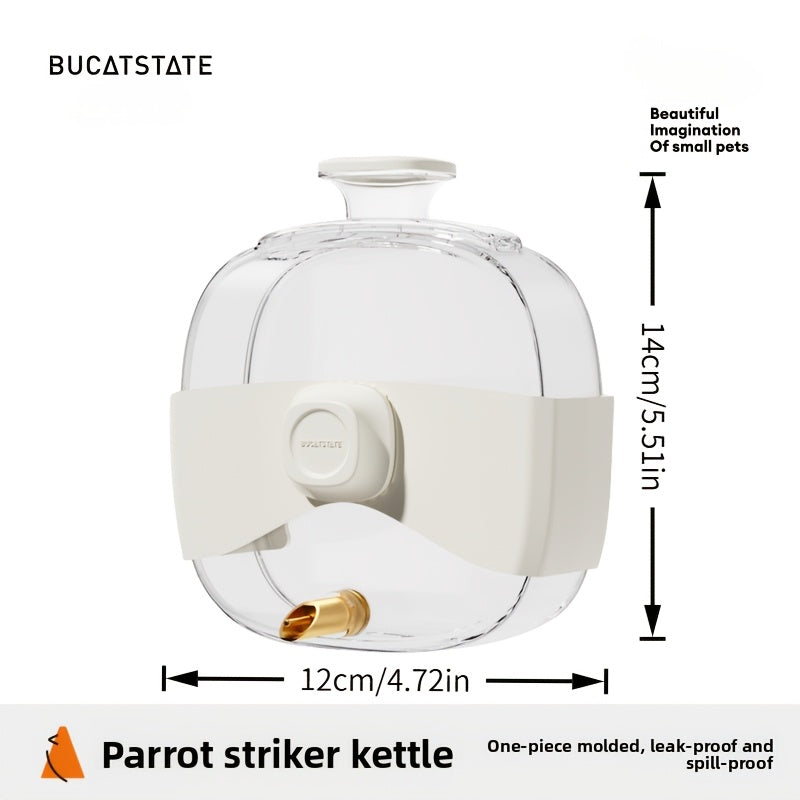 Bouteille d'eau pour cage à oiseaux – Abreuvoir anti-goutte grande capacité de 440 ml avec embout à aiguille en métal pour calopsittes, perruches, inséparables et petits oiseaux, mangeoire anti-goutte fixable à la cage