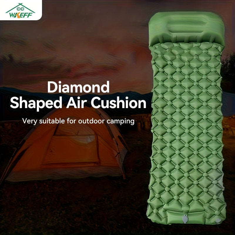 Matelas de camping gonflable - Matelas ultraléger avec oreiller et pompe à pied intégrée, tapis compact et portable pour la randonnée, le trekking, les voyages en voiture, la plage et le camping sous tente, couleurs variées