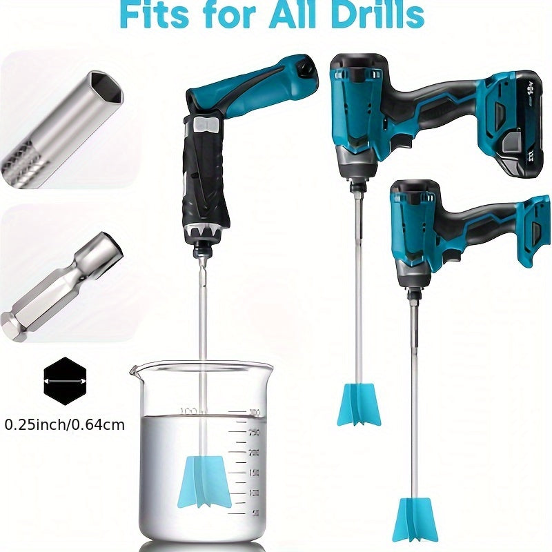 Mélangeurs à résine 6 pièces, embouts mélangeurs réutilisables pour perceuse, tailles multiples, fournitures de bricolage pour moulage en résine