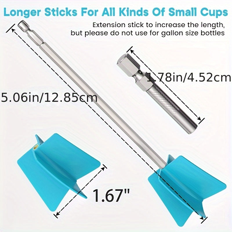 Mélangeurs à résine 6 pièces, embouts mélangeurs réutilisables pour perceuse, tailles multiples, fournitures de bricolage pour moulage en résine