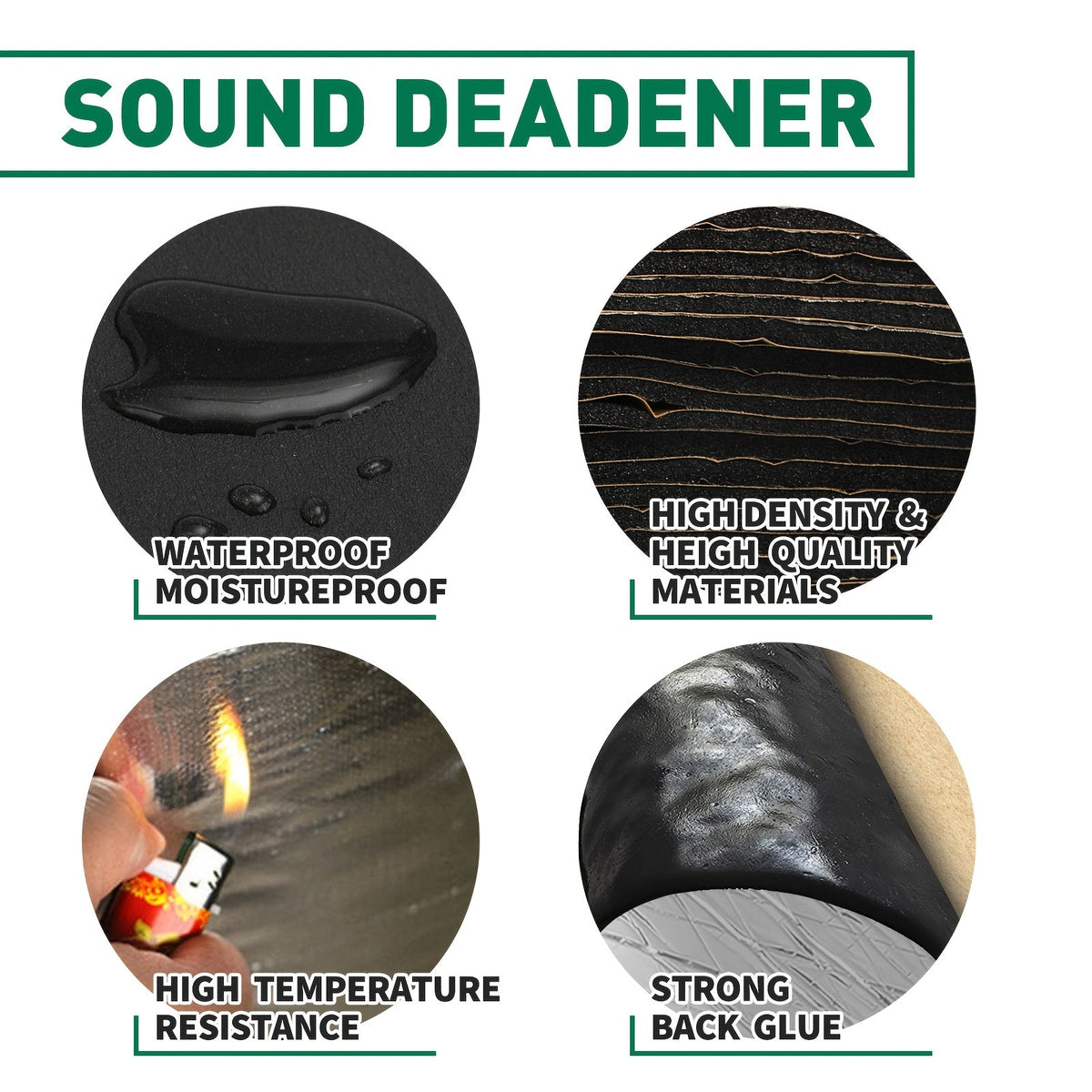 Tapis d'insonorisation et bouclier thermique pour voiture, 22/26 pi² – Isolation phonique en feuille d'aluminium auto-adhésive, découpe et installation faciles pour plancher, portière et coffre, outils d'installation inclus