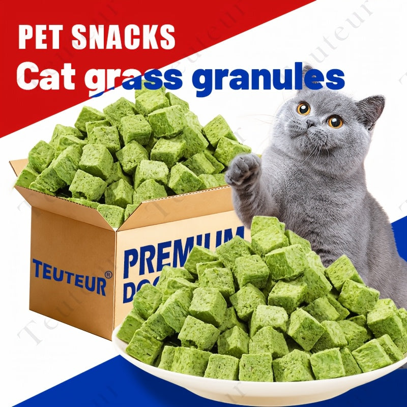 Comprimés lyophilisés d'herbe à chat pour le contrôle des boules de poils – Bâtonnets et granulés naturels à la menthe pour le soin des dents, friandises pour chat au poulet pour la santé dentaire et l'élimination des poils