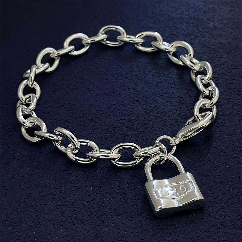 Bracelet chaîne pour femme en argent sterling 925 – Bracelet délicat à pendentif avec fermoir mousqueton style bohème coréen, hypoallergénique, léger (2 g), cadeau idéal pour elle