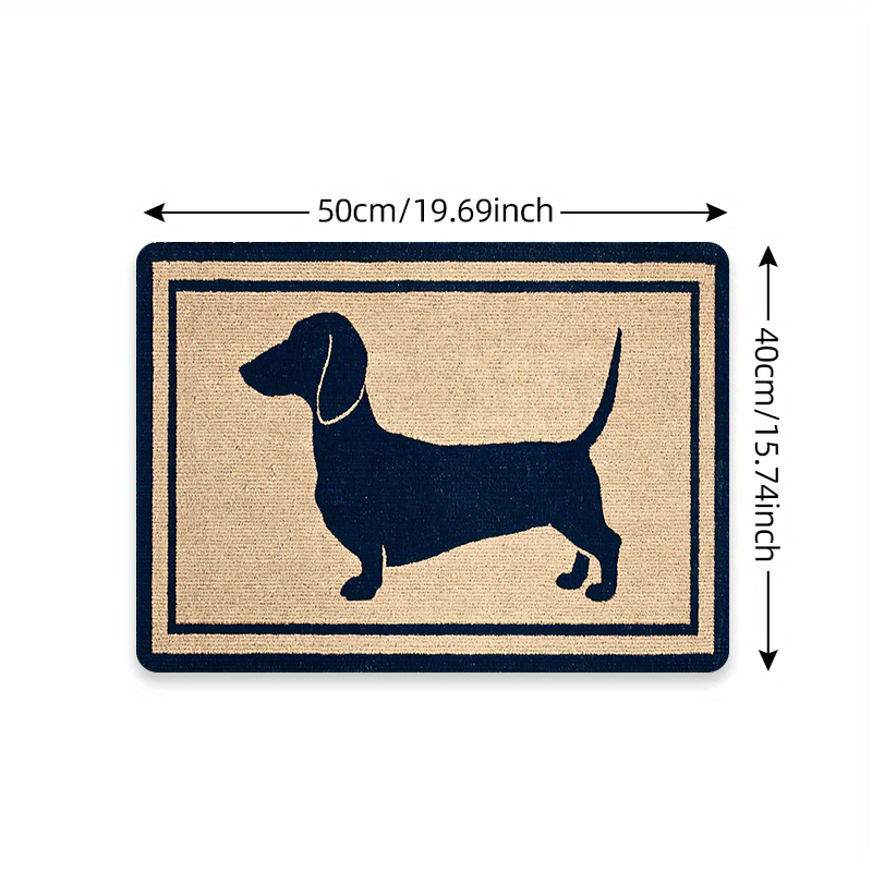 Diatomaceous Earth Dog Feeding Mat with Dachshund Silhouette – Splash-Proof Non-Slip Pet Bowl Mat, Fast-Drying & Easy to Clean, Indoor Dog Food Mat – Perfect Gift for Dog Lovers, 4 Sizes Available