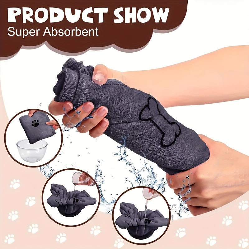 Grande serviette de bain pour chiens et chats, serviette en microfibre super absorbante et à séchage rapide, 100 x 60 cm, couverture de séchage douce pour le bain, le toilettage et la plage – Cadeau pour animaux de compagnie