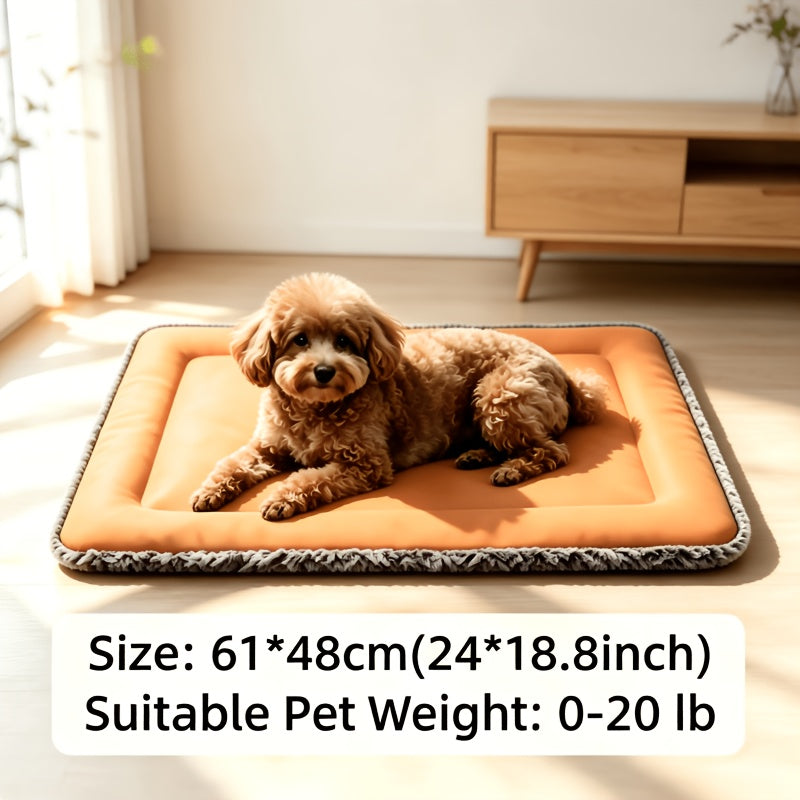 Tapis rafraîchissant pour chien pour l'été – Coussin rafraîchissant pour animal en polyester doux avec soutien cervical, tapis de sol de couchage intérieur pour chiens et chats très petits, petits et moyens, lit de soulagement de la chaleur