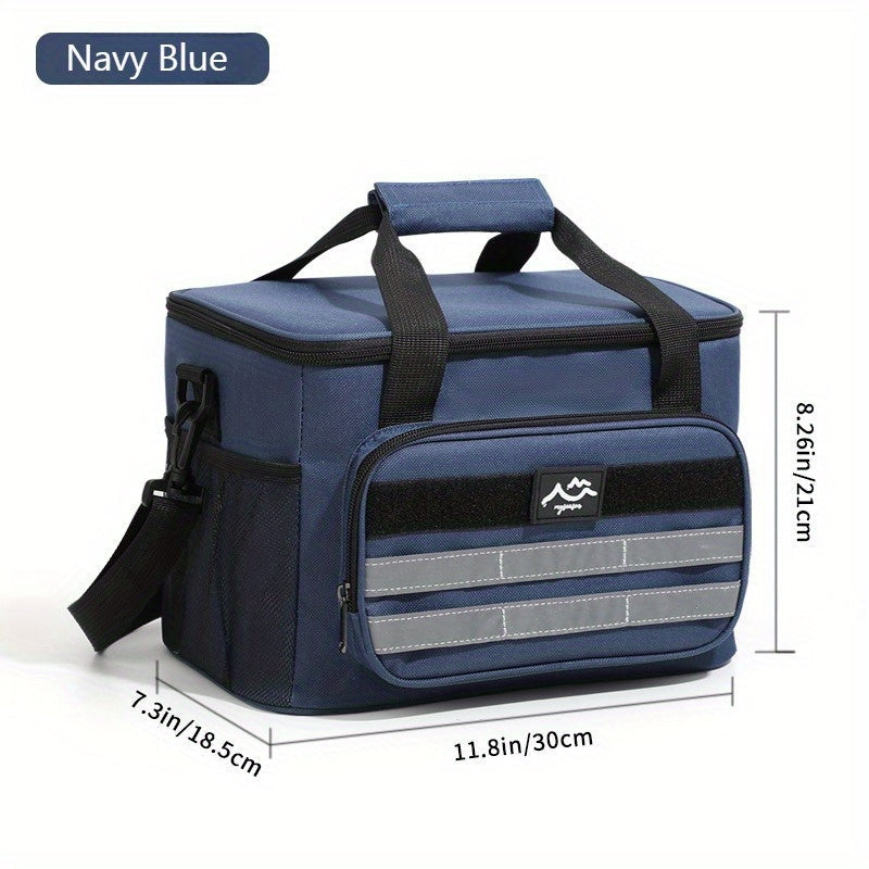 Sac isotherme grande capacité, étanche et portable pour pique-nique, camping, plage et déjeuner, sac isotherme souple et résistant avec isolation épaisse - Noir, bleu marine, gris, kaki