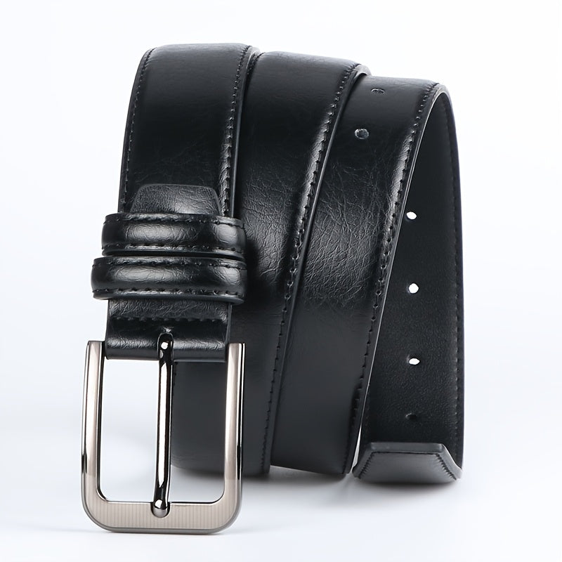 Lot de 2 ceintures pour homme en cuir véritable avec boucle automatique à cliquet – Taille ajustable 32"-44", noir et marron, ceinture habillée pour homme, style professionnel et décontracté