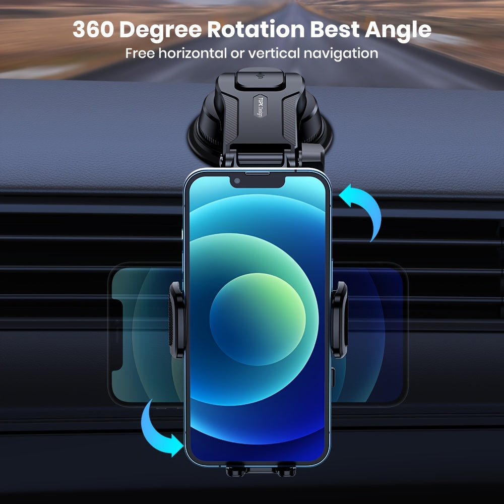 Support téléphone voiture pour tableau de bord et grille d'aération | Ajustable à 360°, forte adhérence, grande stabilité – Compatibilité universelle pour tous smartphones, iPhone, Samsung, Android – Style A, B et fixation aération