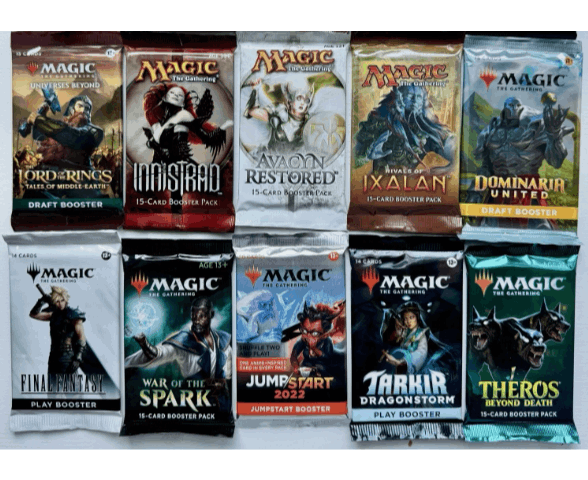 Lot de 10 boosters Magic: The Gathering assortis - Lot de boosters aléatoires MTG, paquets de jeu de cartes à collectionner pour débutants et collectionneurs | Cadeau idéal pour les anniversaires et les fêtes pour les joueurs de MTG
