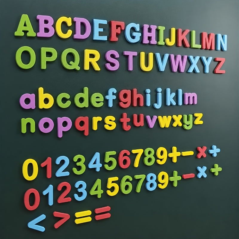50 pièces lettres et chiffres magnétiques pour enfants, aimants de réfrigérateur alphabet colorés, autocollants éducatifs, jouet d'apprentissage pour tout-petits, orthographe préscolaire, lecture ABC 123, cadeau, couleurs aléatoires