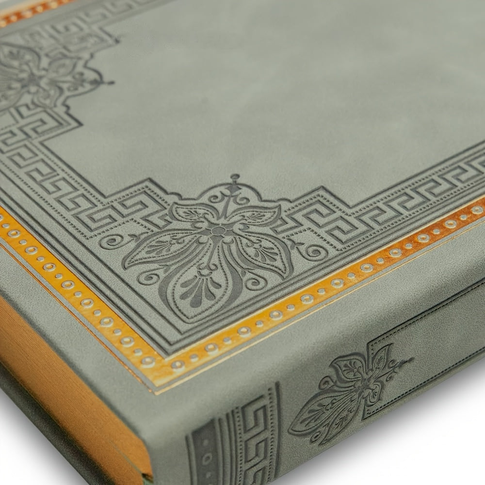 Carnet à couverture rigide en similicuir vintage – 256 pages à grille universitaire, bords dorés, papier épais 100 g/m², format B6 13 x 18 cm, 6 couleurs pour l'école, le bureau, les voyages et le journal intime