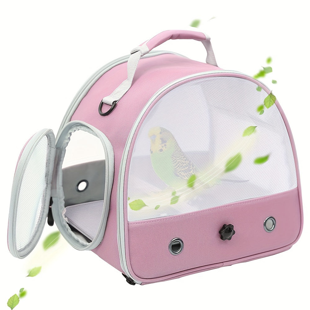 Foldable Bird Travel Cage Carrier for Parakeets Budgies Cockatiels Conures & Parrots β Compact Transport Case with Perch & Soft Mat Airline Approved for Vet Trips & Outdoor Adventures