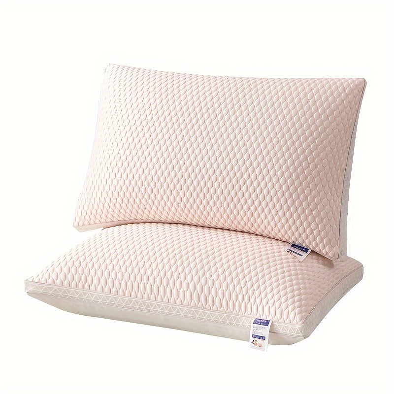 Lot de 2 oreillers rafraîchissants | Oreiller de sommeil doux de qualité hôtelière | Soutien cervical pour dormeurs sur le côté, le dos et le ventre | Oreiller confortable et respirant pour la maison, la chambre et le dortoir | Bleu, rose, gris, indigo