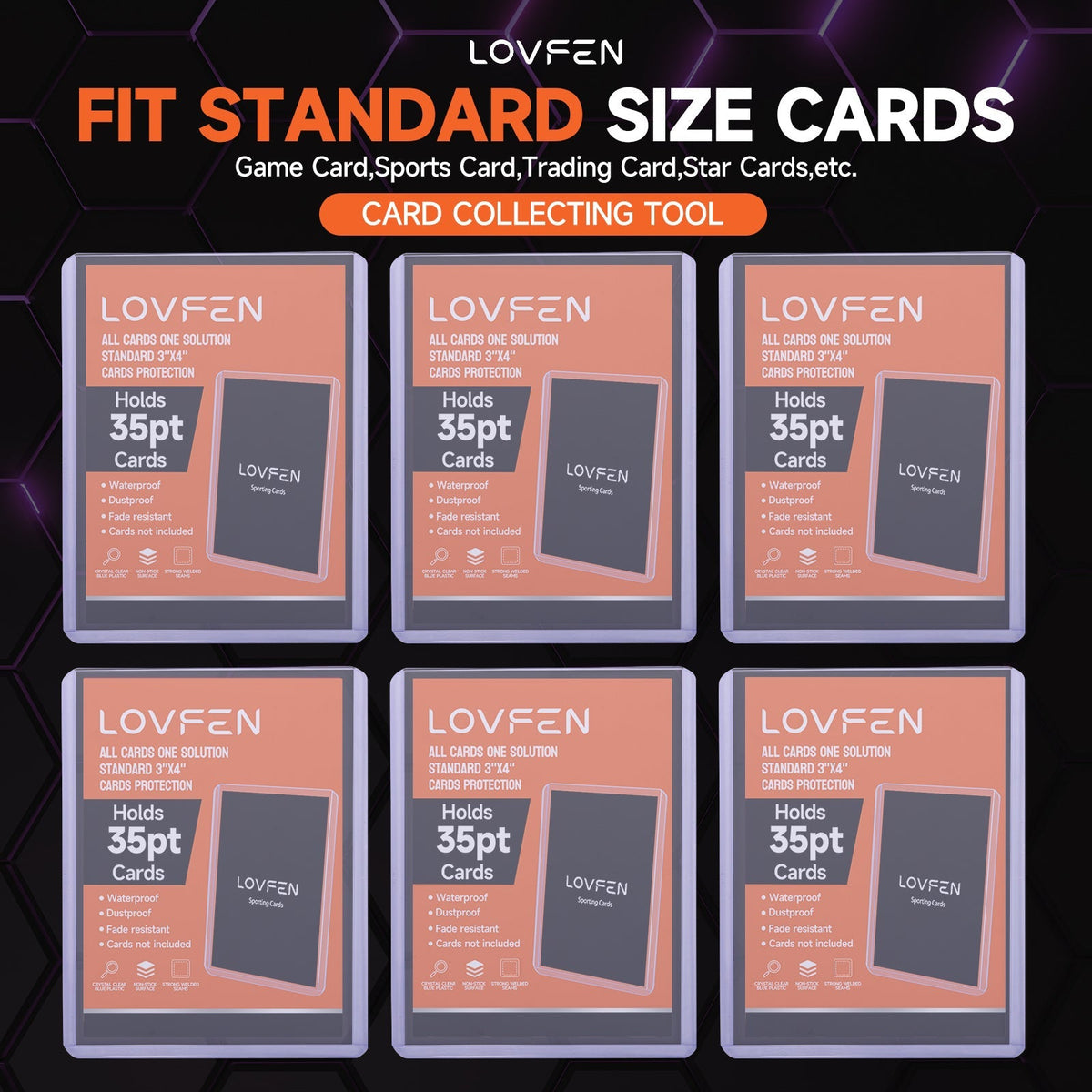 Lot de 2000 protecteurs de cartes rigides (Top Loaders) 3x4 - Étuis rigides pour cartes de baseball, football, basket-ball, Pokémon, MTG et autres cartes à collectionner | Étui de rangement en gros