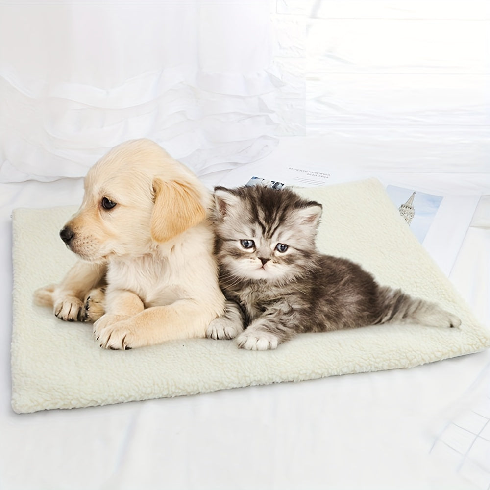 Tapis auto-chauffant pour chiens et chats – Couchage thermique ultra-doux, sans électricité, pour une chaleur instantanée sur les sols froids
