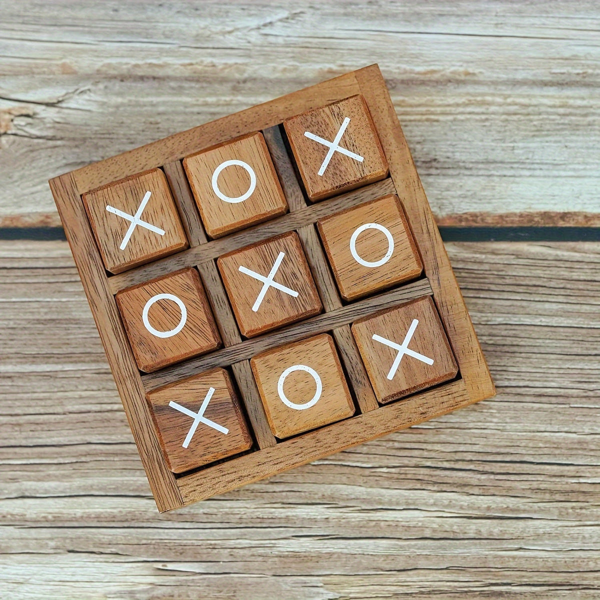 Lot de 2 jeux de morpion en bois – Jeu de stratégie classique X et O pour enfants et famille, jeu de table éducatif interactif parent-enfant, cadeau amusant pour les soirées jeux, Noël et les anniversaires