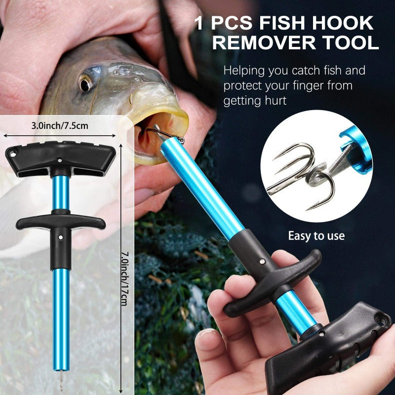 Ensemble de pinces de pêche 7 pièces : pince à poisson, décrocheur d'hameçons, écailleur, sac de rangement, acier inoxydable résistant à la corrosion pour pêche en eau douce et en mer – Cadeau de pêche pour homme