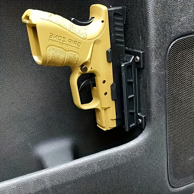 Lot de 2 supports magnétiques dissimulés pour pistolet – Support magnétique puissant pour un accès rapide, idéal pour voiture, camion, SUV, bureau, table de chevet, mur et sous comptoir, support magnétique universel pour arme de poing