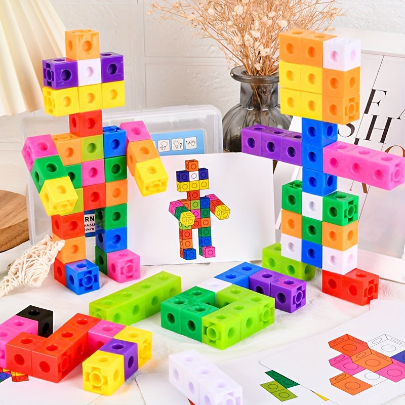 Cubes de construction emboîtables, puzzle à clipser pour enfants – Jouet STEM polyvalent pour la pensée logique, la motricité fine et la construction créative | Cadeau éducatif pour filles et garçons dès 3 ans