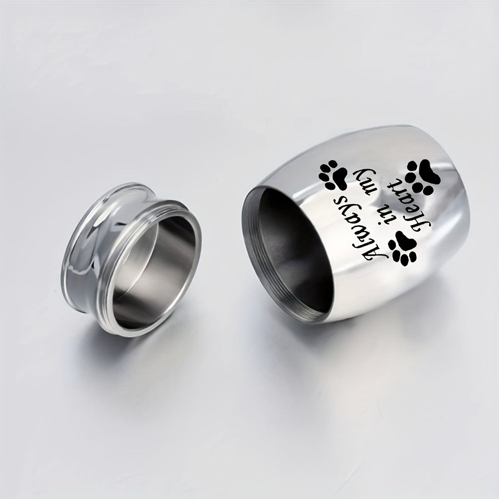 Petites urnes souvenirs pour cendres humaines et animaux - Mini urne funéraire de 1,57 pouce en alliage d'aluminium, support à cendres commémoratif « Always in My Heart », 6 couleurs disponibles