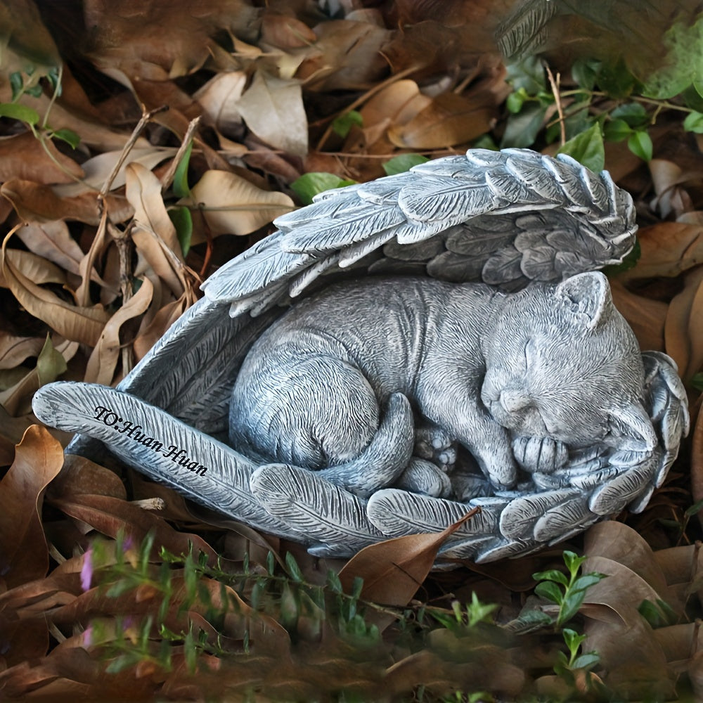 Pierre tombale commémorative personnalisée pour animal de compagnie – Cadeau de sympathie avec nom et date gravés pour la perte d'un chien ou d'un chat, marqueur de tombe souvenir à placer au jardin ou à la maison