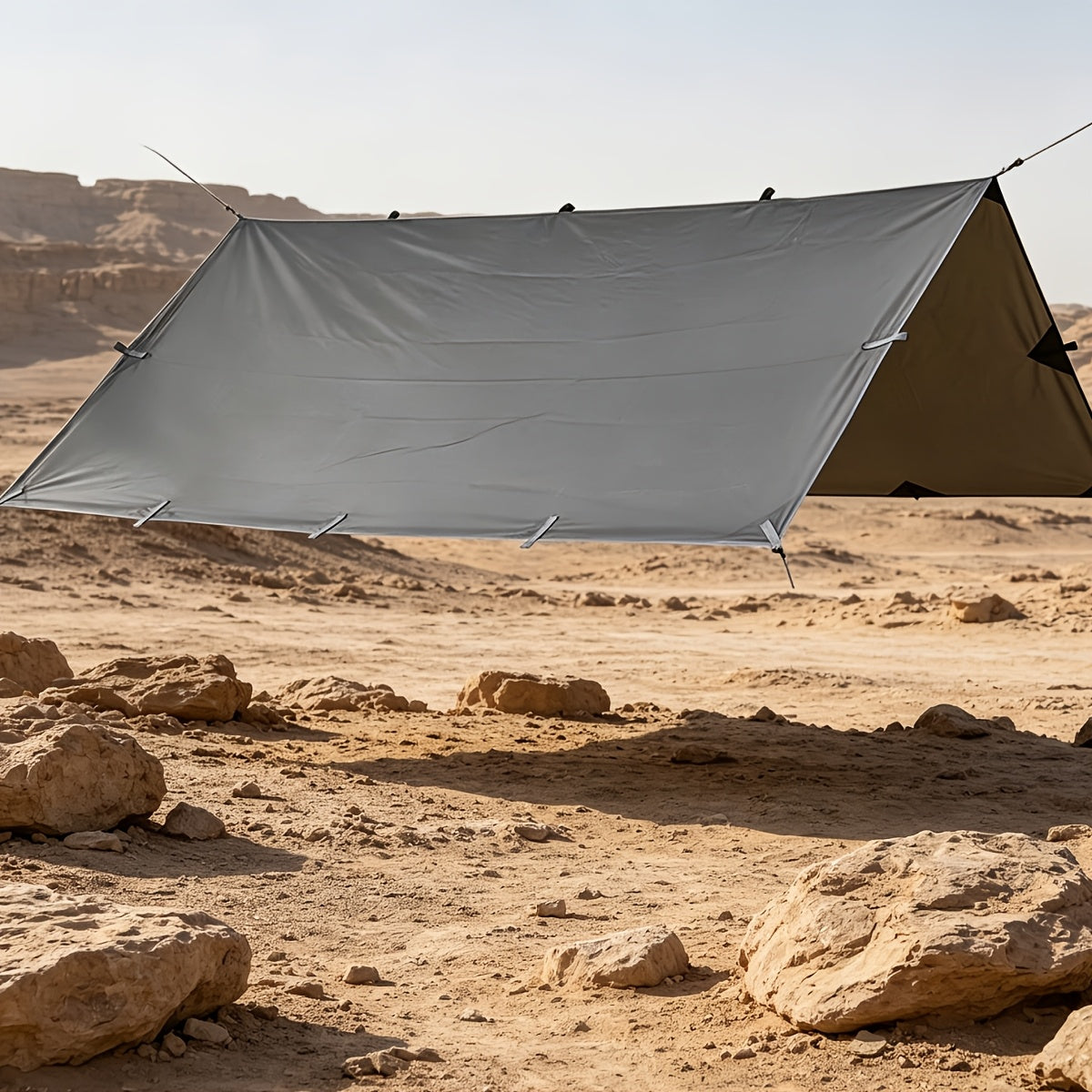 Toile de tente de camping avec protection UV et support en alliage – Abri pliable et portable pour 4 personnes pour randonnée, camping, jardin et survie en plein air | Auvent de camping toutes saisons