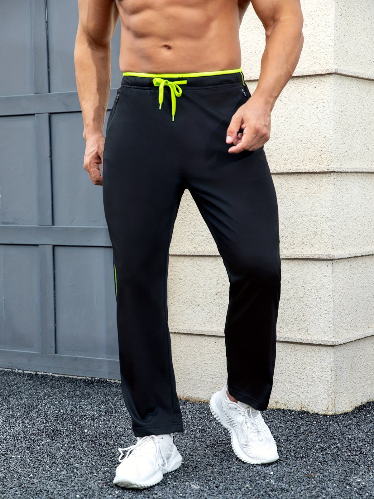 Lot de 3 pantalons de survêtement légers pour homme avec poches – Joggers athlétiques à ourlet ouvert pour l'entraînement, le jogging, la salle de sport et la course, tailles S à XXXL, 3 assortiments de couleurs