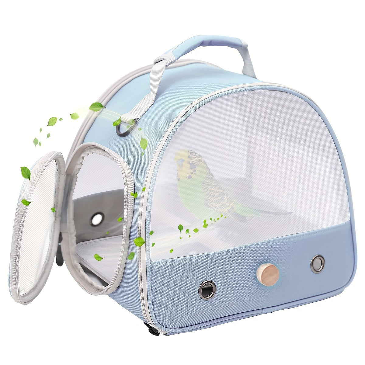 Foldable Bird Travel Cage Carrier for Parakeets Budgies Cockatiels Conures & Parrots β Compact Transport Case with Perch & Soft Mat Airline Approved for Vet Trips & Outdoor Adventures