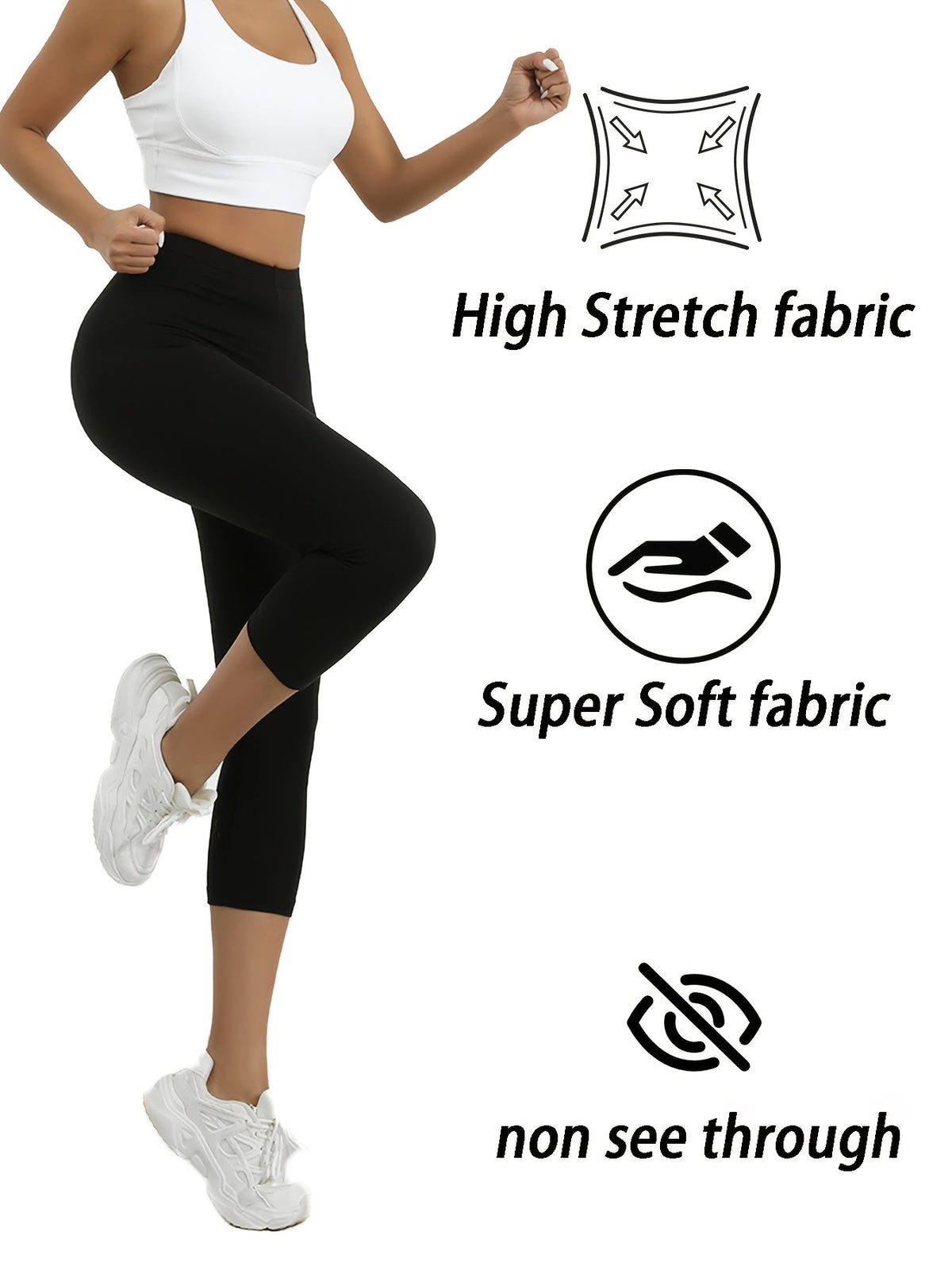 Lot de 5 leggings Capri femme ultra-extensibles – Pantalons de sport 7/8 opaques non transparents, collants athlétiques 92 % polyester 8 % élasthanne pour salle de sport, running et yoga, lavables en machine, XS-XXL, couleurs mélangées