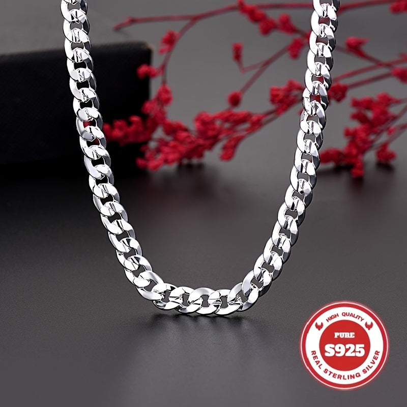 Collier chaîne cubaine pour homme en argent sterling 925 – 6 mm et 10 mm de large, 18 à 24 pouces, chaîne à maillons épais faite à la main, bijou durable pour le quotidien et les occasions spéciales