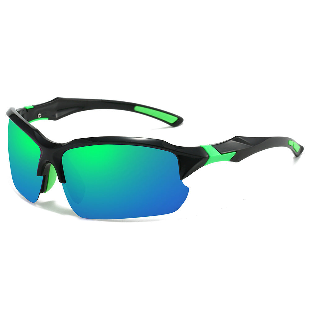 Lunettes de soleil sport polarisées demi-monture pour hommes, protection UV400, lunettes légères pour le ski, la conduite, la course, la pêche et les activités en plein air, lot de 3 ou lot de 10