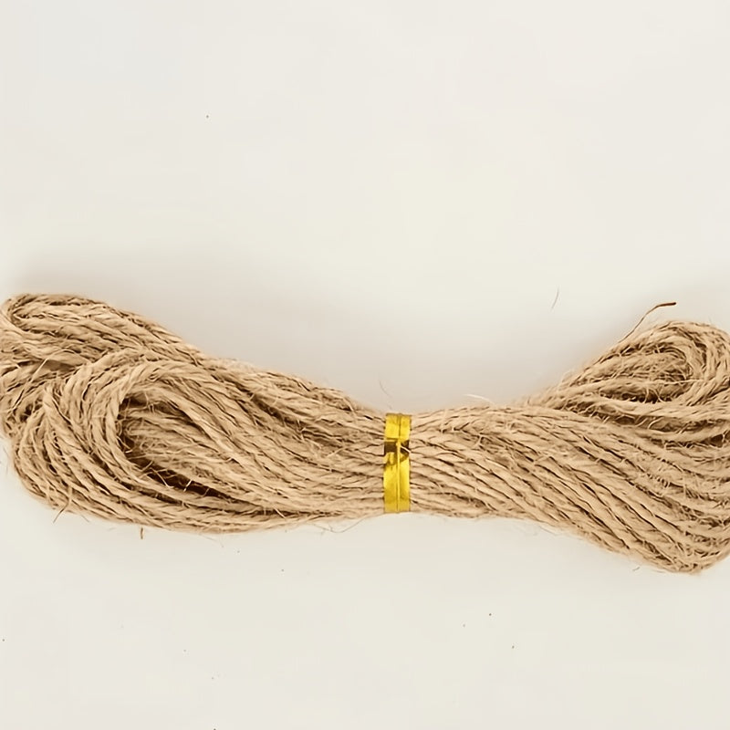 Corde de chanvre naturel pour griffoir à chat 10 mètres - Corde de sisal de remplacement durable pour arbre à chat DIY et entretien des griffes, corde de chanvre solide non torsadée pour réparation de griffoir et loisirs créatifs