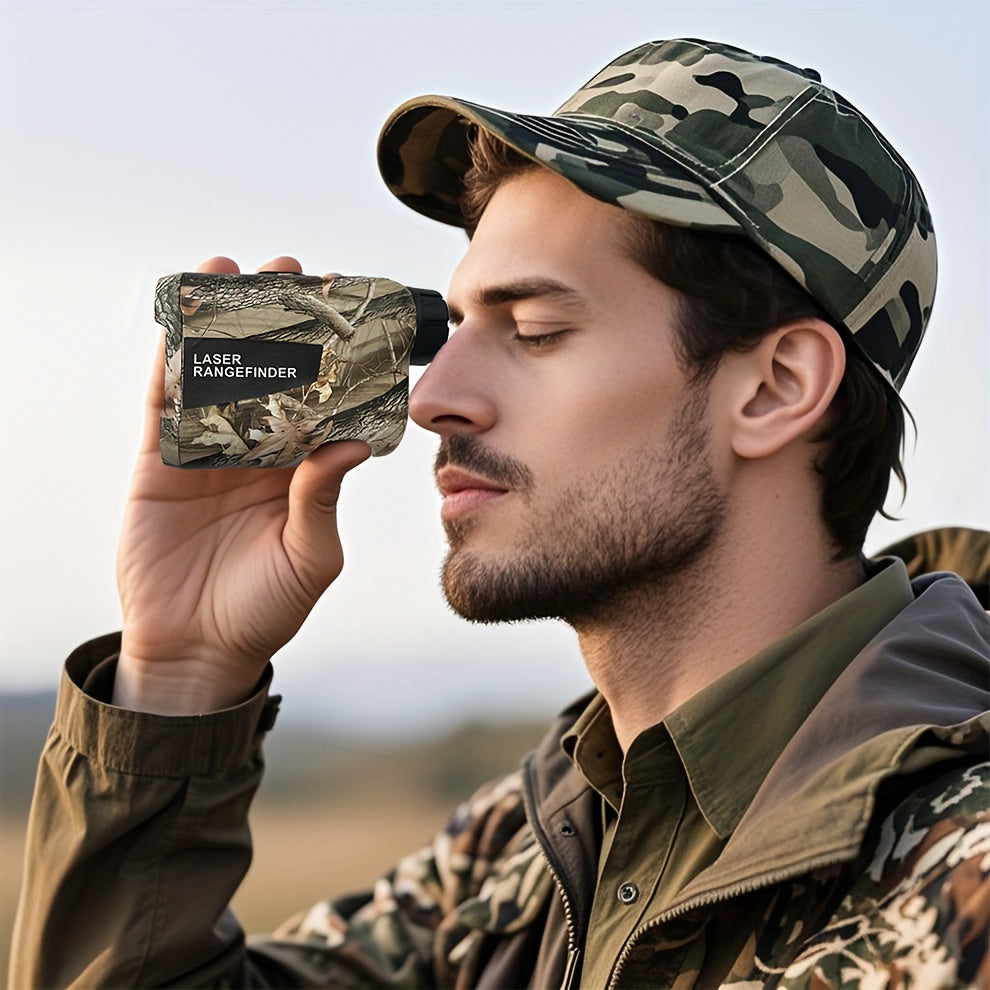Télémètre laser 1200 yards – Grossissement 6X, rechargeable, compensation de pente, verrouillage de drapeau, mesure de vitesse et d'altitude, design camouflage pour golf et chasse