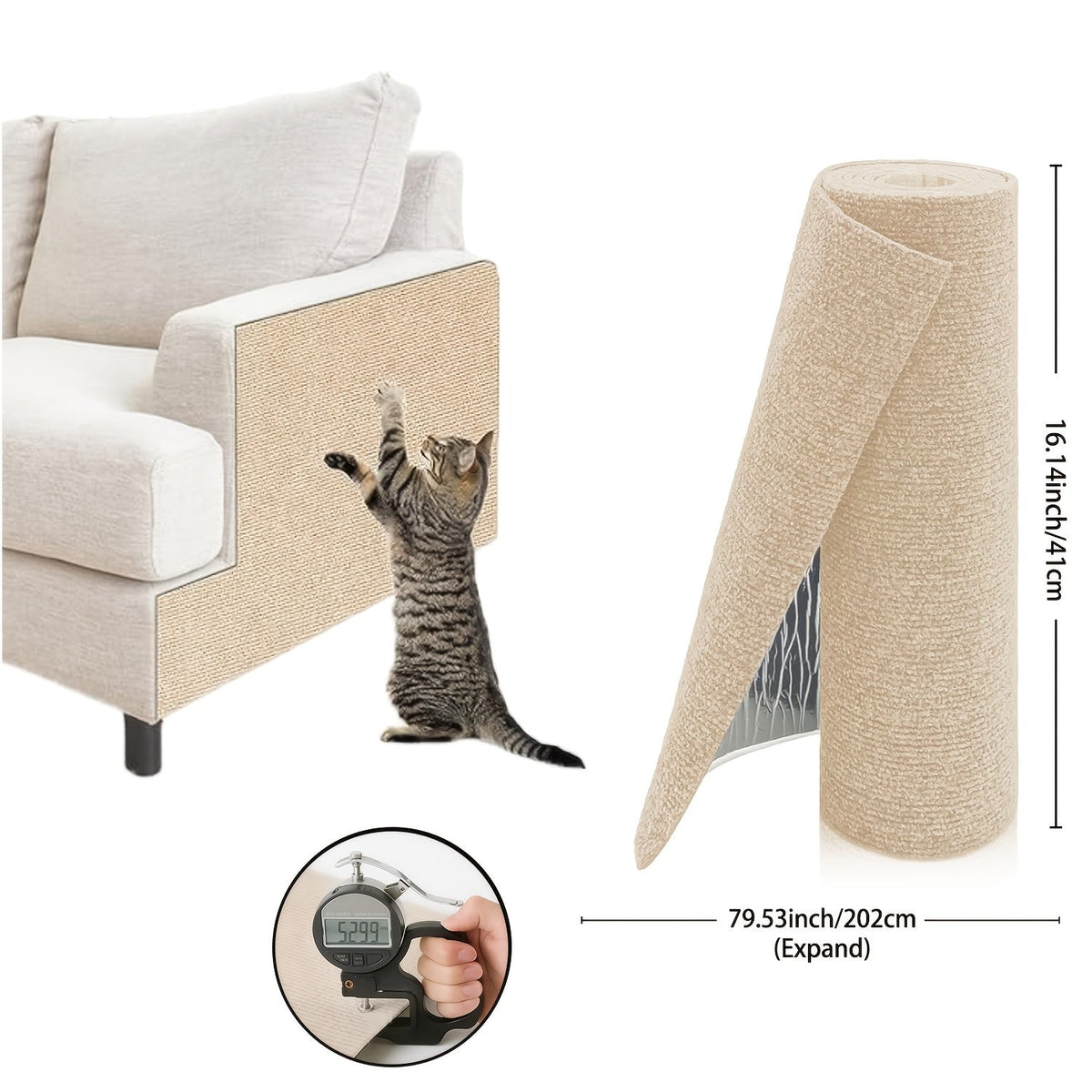 Protecteurs de meubles anti-griffes pour chat auto-adhésifs - Protections découpables pour canapé et mur, dispositifs de dissuasion durables contre les griffades de chat pour canapé, chaise, cadre de porte