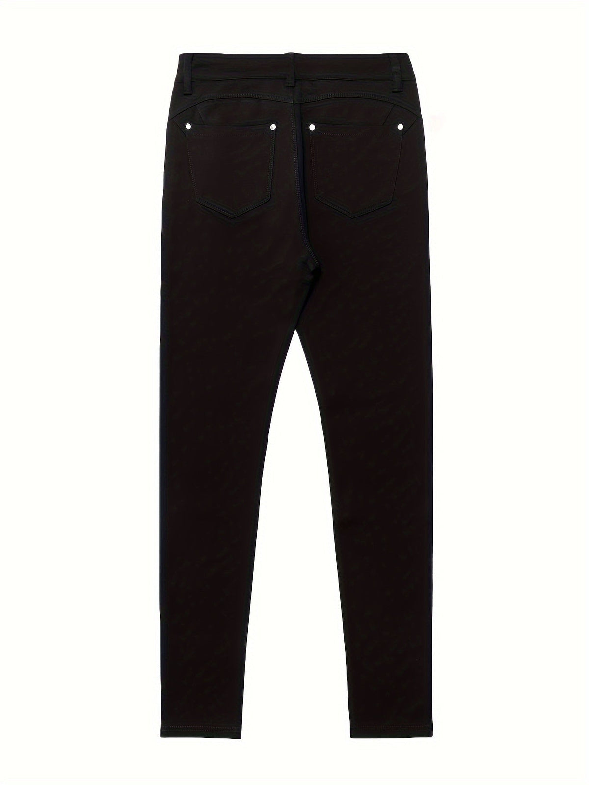 Jean skinny stretch taille haute pour femme, détail bouton en métal, style urbain, pantalon en jean coupe ajustée, 10 couleurs, S-XXL