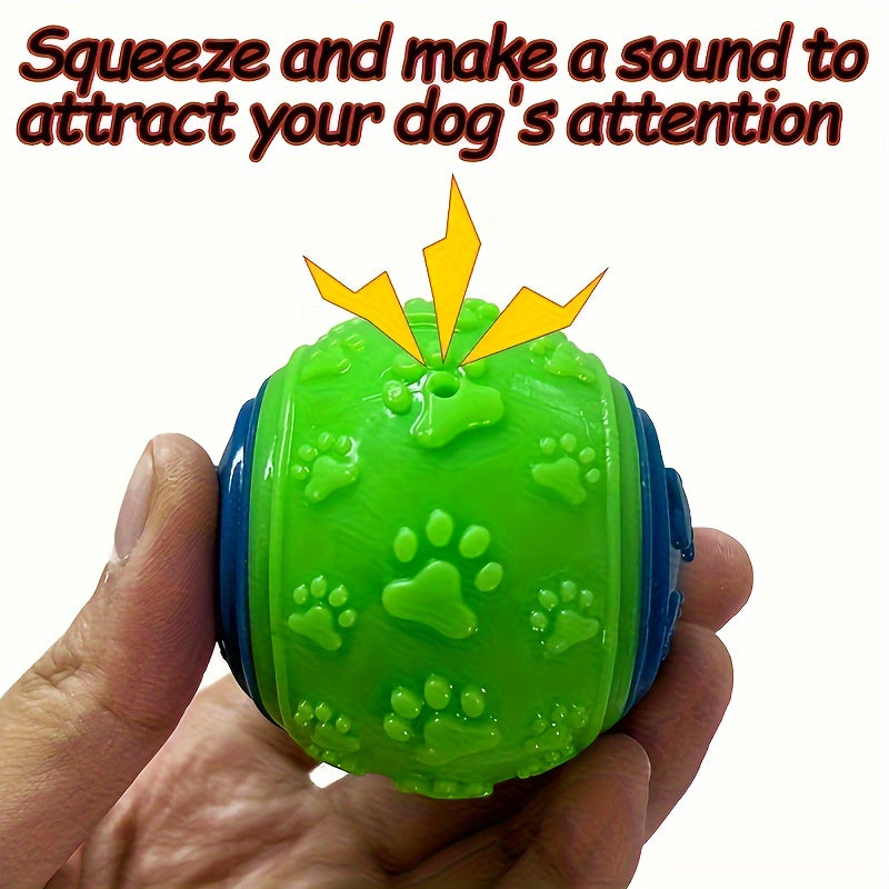 Lot de 2 balles couinantes pour chien - Jouets à mâcher en caoutchouc TPR souple pour la santé dentaire et le dressage, jouet interactif durable pour toutes les races, ensemble de balles sonores pour jeux de rapport pour chiots et chiens adultes