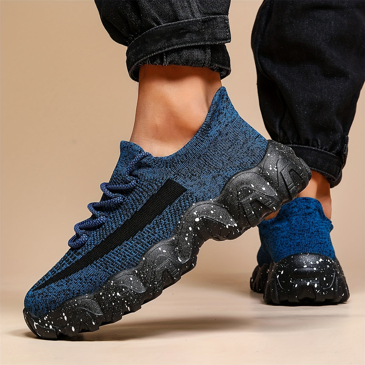 Chaussures de sport décontractées et respirantes pour hommes – Baskets légères en maille pour la marche, la course, la salle de sport et le quotidien, gris argenté, bleu roi, kaki, bleu, pointures larges US 6,5–14, semelle confortable et antidérapante