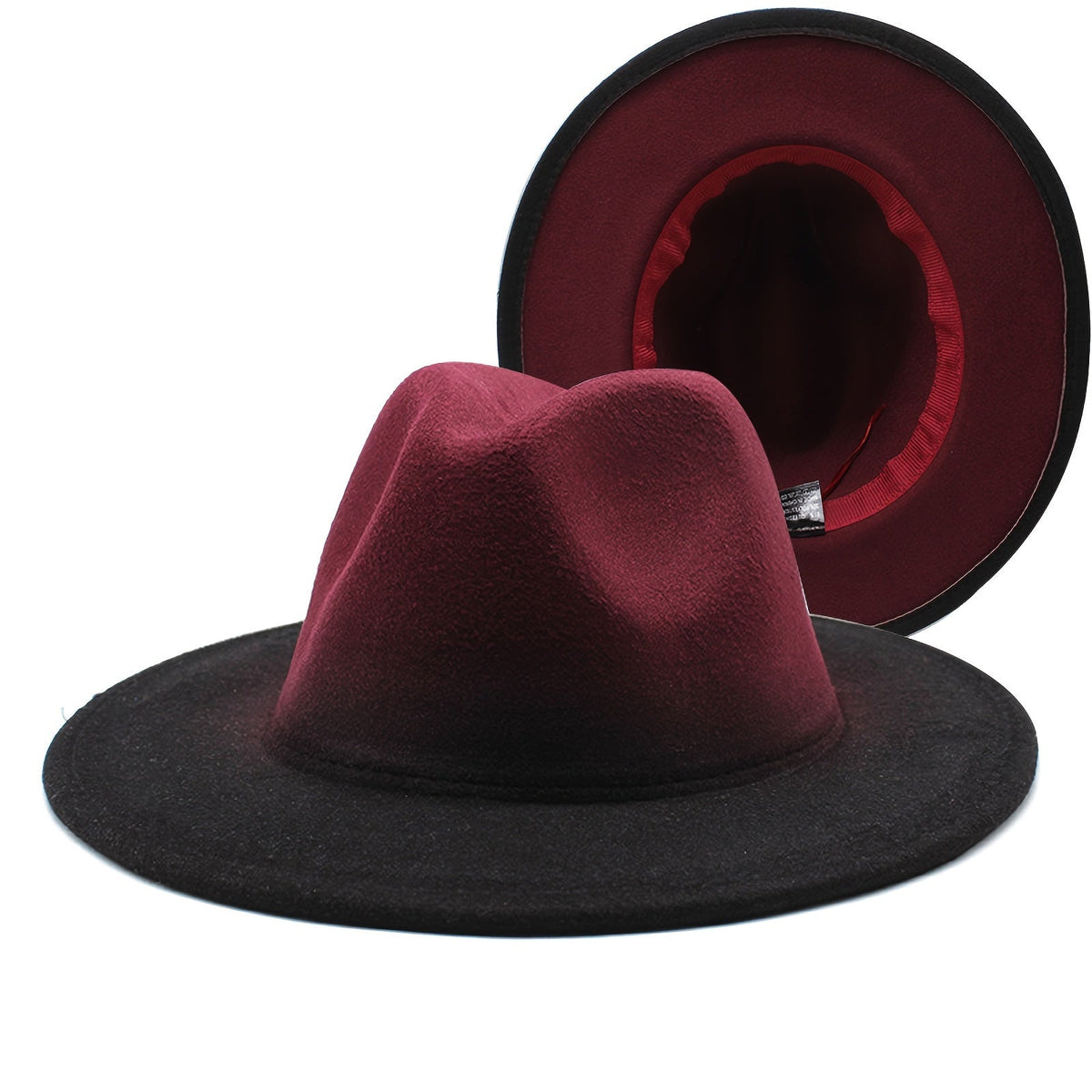 Chapeau Fedora à large bord pour hommes et femmes, style Panama Jazz dégradé bicolore, chapeau de mode classique unisexe, plusieurs coloris