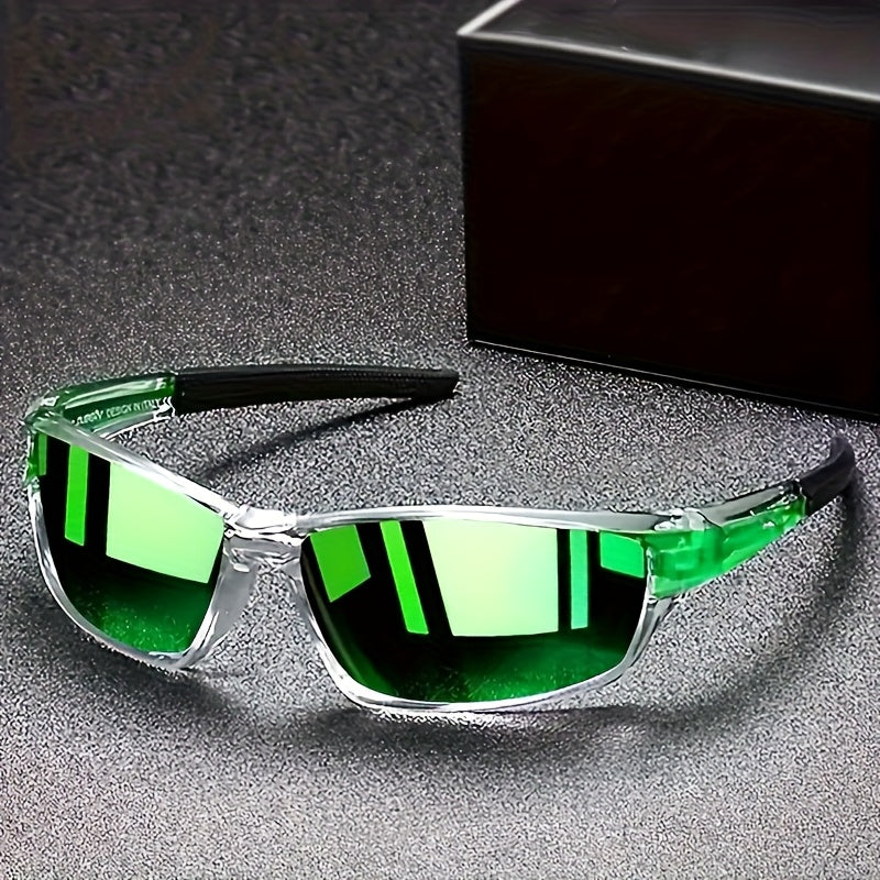 Lunettes de soleil polarisées enveloppantes pour hommes et femmes – Style sport rétro, verres TAC et monture PC légère, lunettes avec protection UV pour la conduite, le cyclisme et les activités de plein air