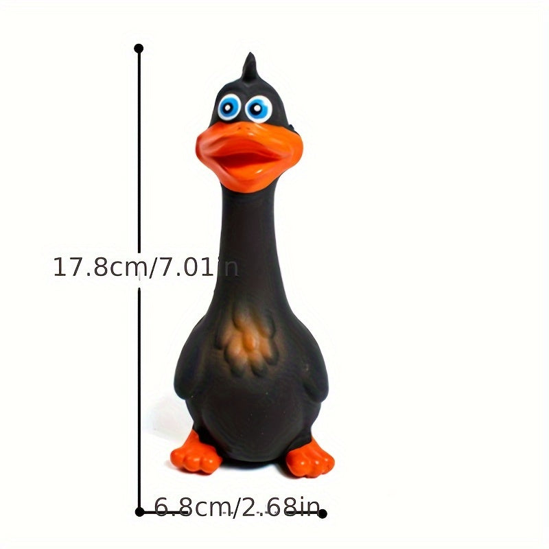 Jouet à mâcher grinçant en caoutchouc pour chien, poulet et canard - Jouet interactif anti-ennui pour soulager le stress et nettoyer les dents, jouet grinçant amusant pour chien, lot de 3 ou à l'unité