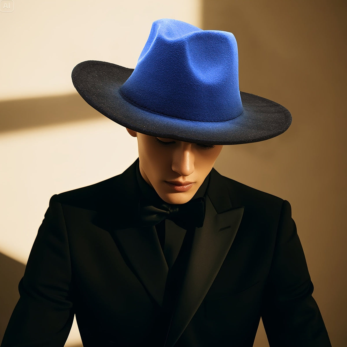 Chapeau Fedora à large bord pour hommes et femmes, style Panama Jazz dégradé bicolore, chapeau de mode classique unisexe, plusieurs coloris