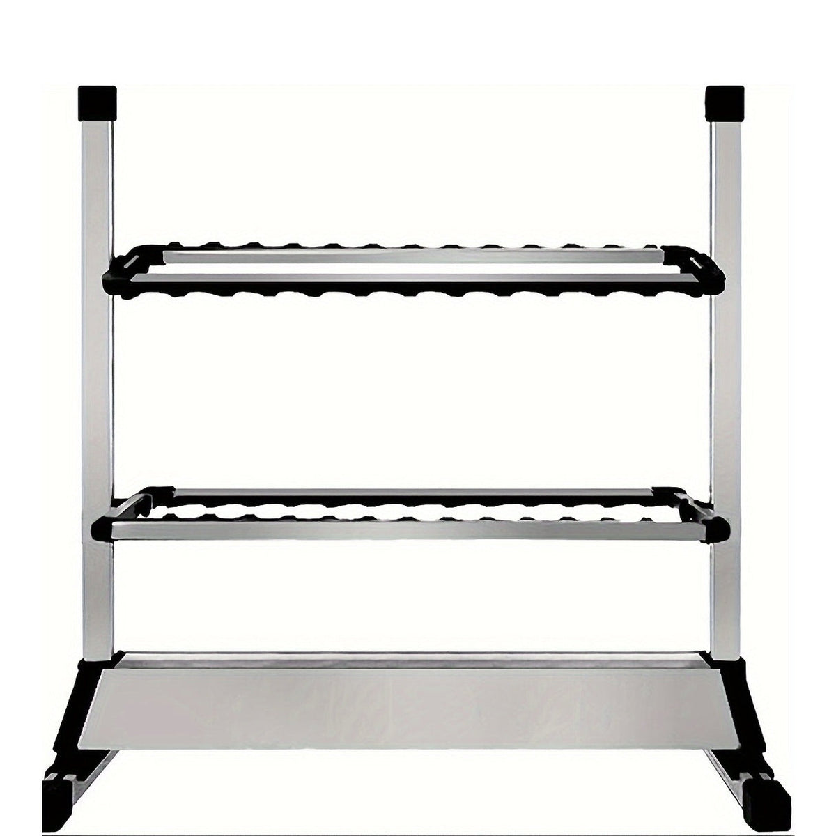 Support de cannes à pêche portable pour 24 cannes, en alliage d'aluminium résistant à la rouille avec poignées rembourrées - Rangement léger pour garage, chalet, chambre et équipement de pêche