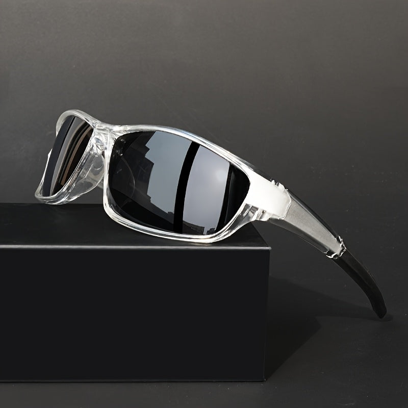 Lunettes de soleil polarisées enveloppantes pour hommes et femmes – Style sport rétro, verres TAC et monture PC légère, lunettes avec protection UV pour la conduite, le cyclisme et les activités de plein air