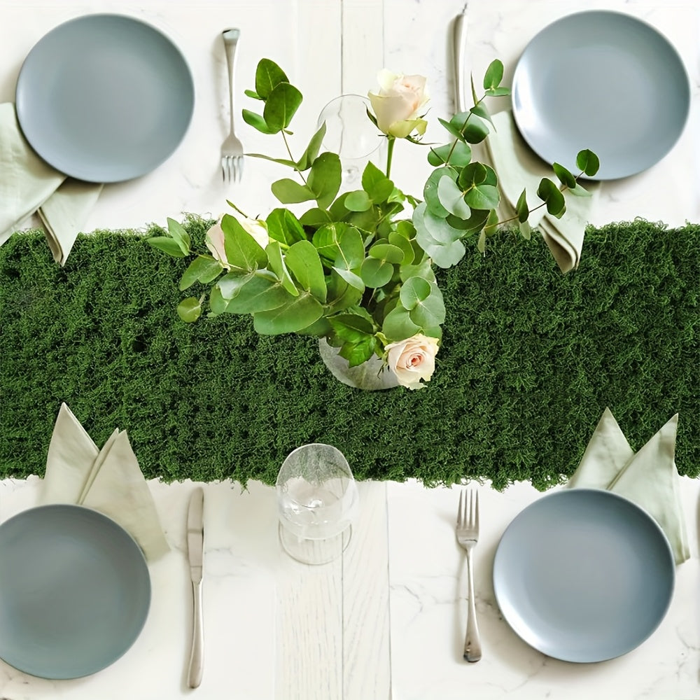 Rouleau de tapis de mousse artificielle 50x200 cm – Faux gazon pour mur, jardin, mariage, toit et décoration intérieure/extérieure, découpable et facile à entretenir